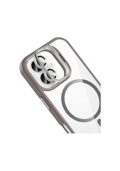 İphone 17 İçin Uyumlu Standlı Ve Kamera Lens li Wireless Şarj Özellikli Ultra Lüks Kılıf