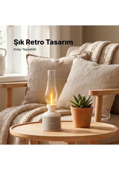 Ttec 2BH16 Nostalglo LED Fenerli Taşınabilir Kablosuz Bluetooth Hoparlör
