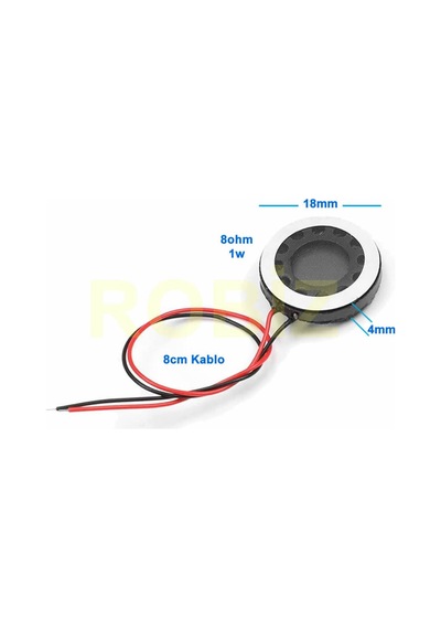 Hoparlör 1w 8ohm 18mm Yuvarlak 8cm Kablolu Mini 1.8cm Speaker Ses Müzik Amfi Ürün Müze Otomobil