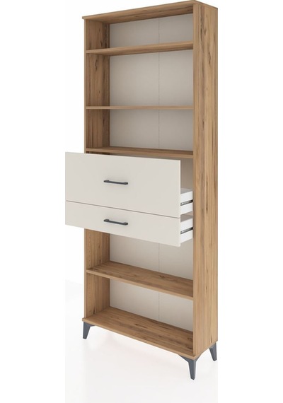 Arges Dolap 4 Raflı 2 Çekmeceli 88x30x221 Çam-aytaşı Atlas Çam