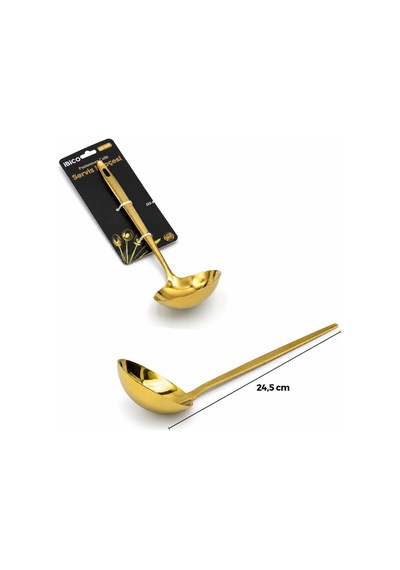 Metal Servis Kepçesi - Gold Renk - 24.5 Cm Belirtilmemiş