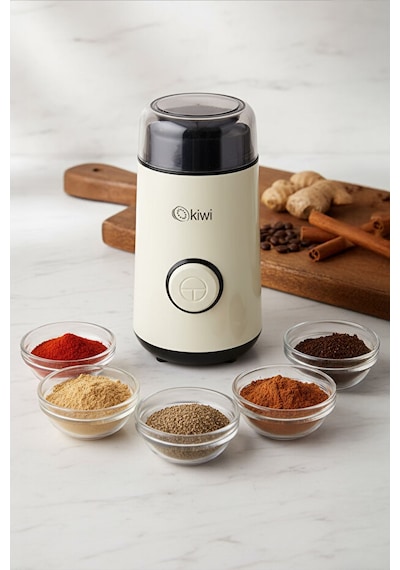 Kiwi 4812 Otomatik Kahve & Baharat Öğütücü Beyaz