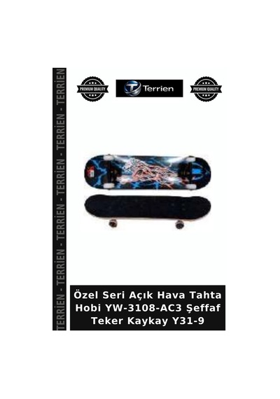 Özel Seri Açık Hava Tahta Hobi Yw-3108-ac3 Şeffaf Teker Kaykay Y31-9