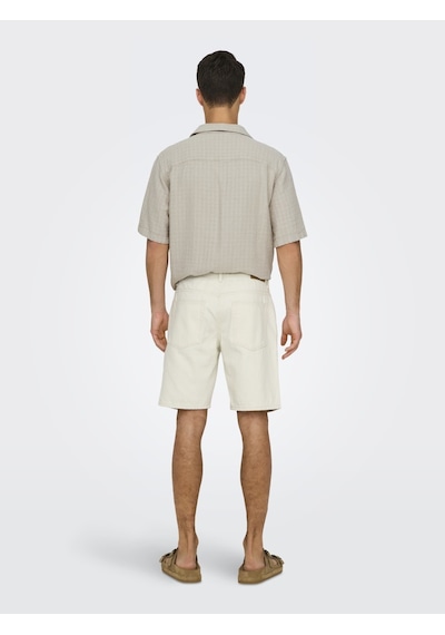 Only & Sons Onsedge Ecru 2044 Pım Dnm Shorts Noos Erkek Pembe Şort - 22032044