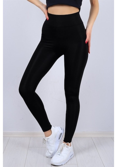 Darkmore Kadın  Yüksek Bel Siyah Spor Taytsiyah Şardonlu Xl Siyah