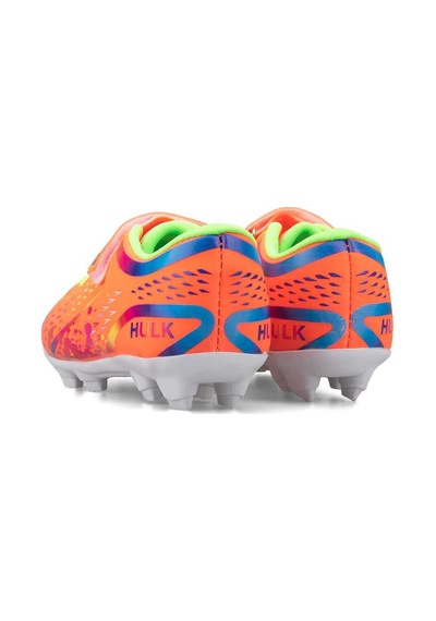 Hulk 129 Cırtlı Filet Numara 33 Çocuk Futbol Krampon Neon Oranj Turuncu