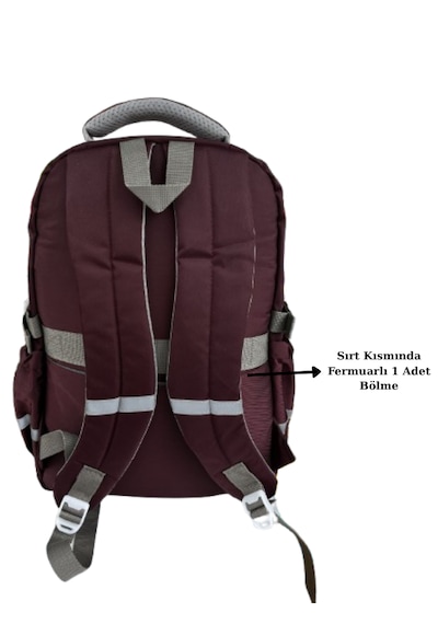 Astral London Drive Sırt Çantası Bordo 06158 50x33x21 Cm Geniş Hacim, Çok Bölmeli Tasarım
