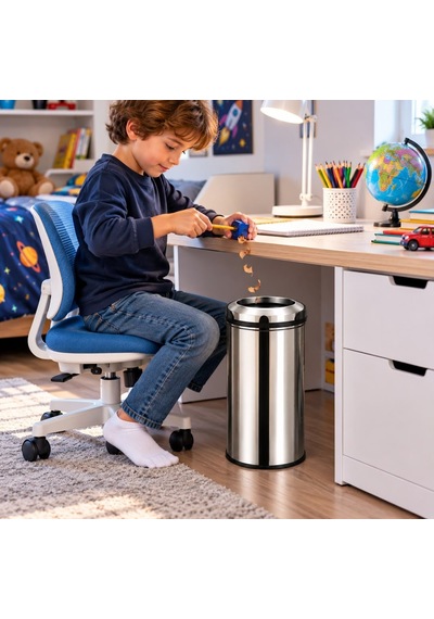 Pratik Çemberli Çöp Kovası 8 Lt Paslanmaz Acar 13280