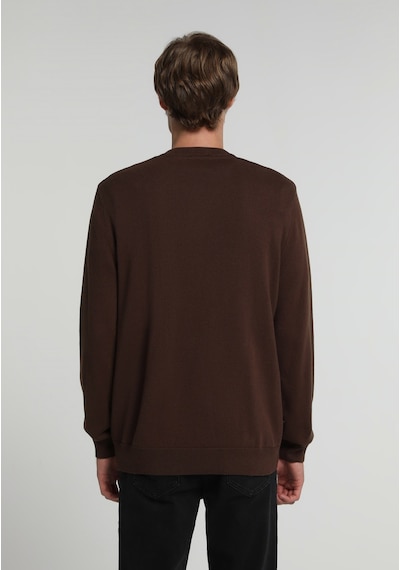 Colin's Colins Regular Fit V Yaka Düz Erkek Kahverengi Kazak Cl1066745 Q1.v2 Dbm Dark Brown Melange
