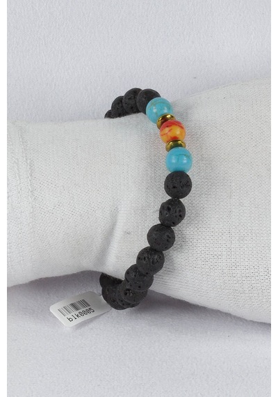 Lav Taşı Turkuaz Jasper Taşı Kombinli Bileklik Blk0005 Çok Renkli