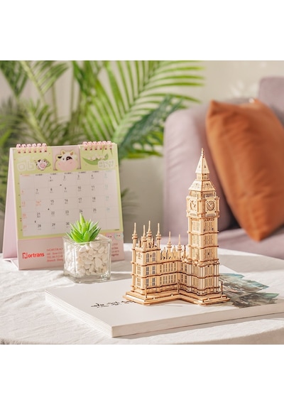 Rolife Tg507 Saat Kulesi Big Ben Dıy Minyatür Maket Model Seti Ahşap 3d Wooden Puzzle 3d Model Kit Detaylı Dekoratif Hobi Seti Ahşap Maket