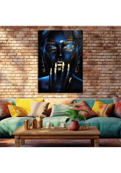 Gerçek Cama Baskı Sanat Temalı Tekli Cam Tablo S137