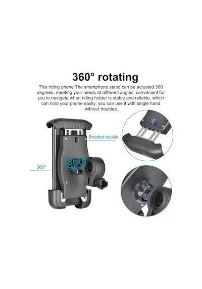 Ht-t45 Motosiklet Telefon Tutucu Bisiklet Telefon Tutucu Motor Ve Siyah