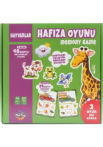 +3 Yaş Hayvanlar Hafıza Oyunu (moli Toys)