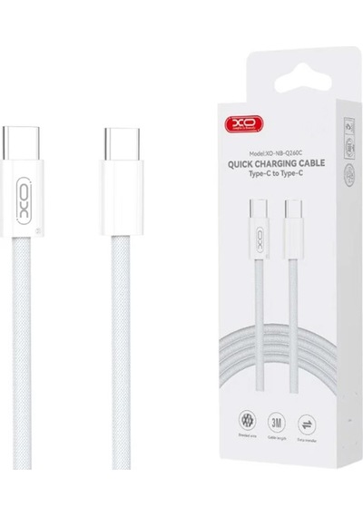 Nb-q260c 27w Type-c To Lightning Hızlı 3 Metre Örgülü Şarj Data Kablosu