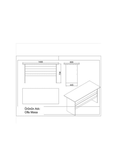 Robinhome Robin Home Verona Abc Ofis Büro Masa Takımı Ofis Masası + Keson +