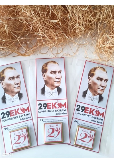 Farklı Market 29 Ekim Cumhuriyet Bayramı Çikolatası Ve Kitap Ayracı 20 Adet