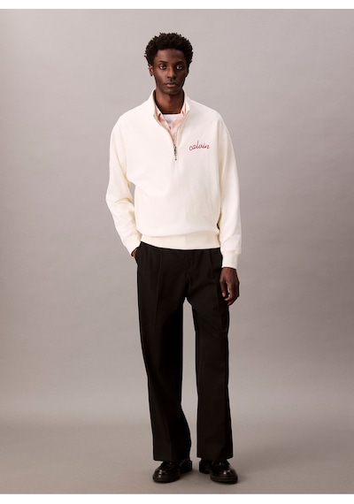 Calvin Klein Erkek Sweat Lv04rc227g Yas Beyaz Beyaz