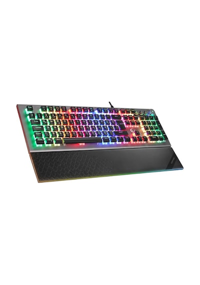 Rampage Kb-r101 Impressıve Gri-siyah Usb Rgb Aydınlatmalı İnce Tasarım Red Switch Oyuncu Klavyesi K