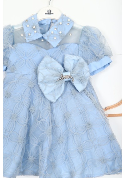 Xo Kids Kız Çocuk Elbise 2-6 Yaş 1713 Mavi