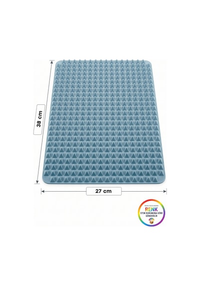 Yağı Süzen Piramit Silikon Fırın Matı Yapışmaz Fırın Pişirme Altlığı 38x27 Cm Çok renkli