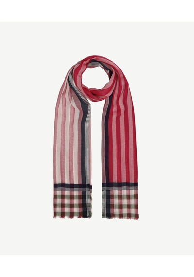Yargıcı Çizgili Şal 26yksl1093x 039 Pembe