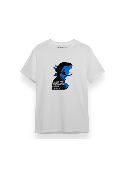 Cowboy Bebop Spike Like Im Watching A Bad Dream Beyaz Kısa Kol Erkek Tshirt 001