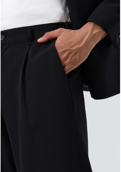 Vamos Oversize Kruvaze Takım Elbise Siyah