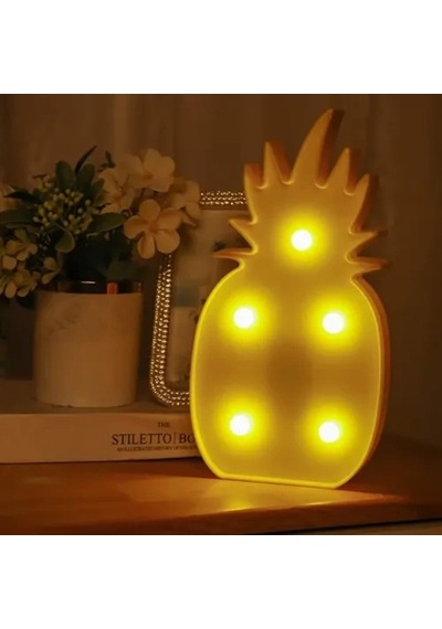 Led Işıklı Ananas Gece Lambası Sarı