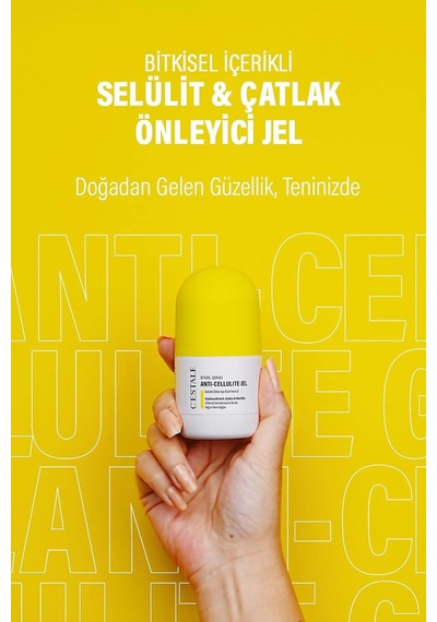 C Estale Selülit Karşıtı Roll-on Masaj Jeli Kafein, Karnitin, Hyaluronik Asit Ve Bitkisel Özler Sıkılaştırıcı & Pürüz Görünümü Azaltıcı Etki 50 Ml