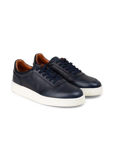 Deery Erkek Lacivert Hakiki Deri Sneaker Ayakkabı - 04406mlcve01