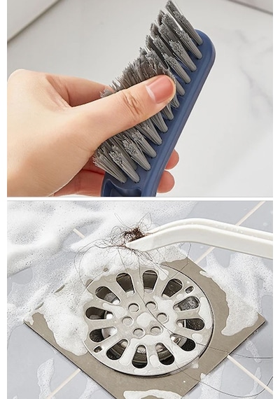Thentech Kendinden Cımbızlı Banyo Fırçası Gider Temizliği İçin Cımbızlı Her Köşeye Girebilir Banyo Fırçası