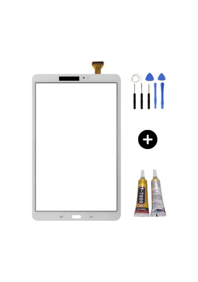 Samsung Galaxy Tab A Sm-t580 Uyumlu Servis Dokunmatik Beyaz + Montaj Seti