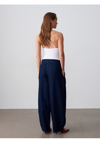 Dilvin 72314 Pamuk Baggy Pantolon-lacivert 34