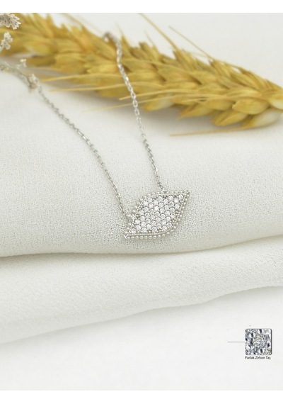 Brezza Lusso Jewelry Timeless Series Zirkon Taşlı Gümüş Sonsuz Görüş Kolyesi Gümüş
