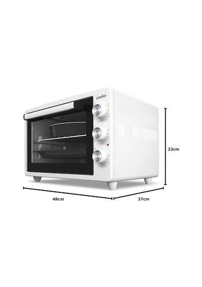 Simfer 3420 Beyaz 34 LT Statik Mini / Midi Fırın - 4 Fonksiyon, Programlanabilir Pişirme & Isı Kontrol Sistem