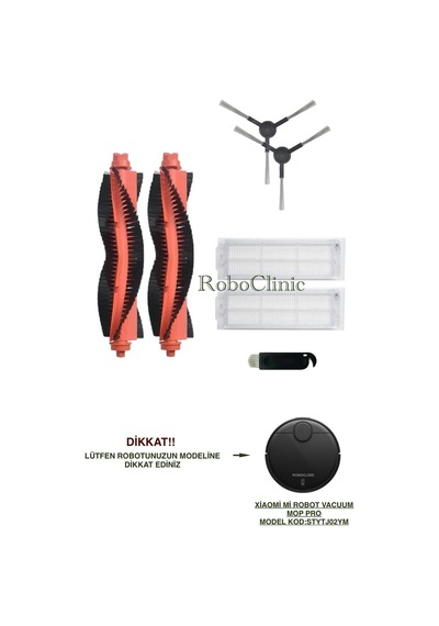 Xiaomi Mi Robot Vacuum Mop Pro Robot Süpürge Uyumlu M.kod:styjo2ym Fırça, Hepa Filtre Seti-7 Parça