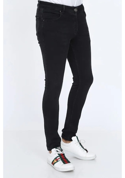 Digital Jeans Erkek Slim Fit Dar Kesim Dar Paça Kot Pantolon Füme Açık Gri