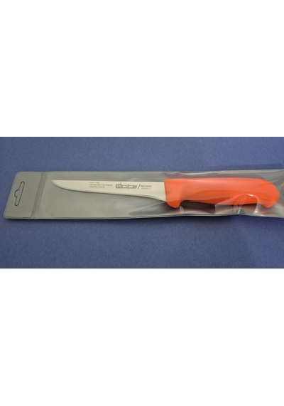 Fibrox Kaymaz Saplı Düz Kasap Kemik Sıyırma Bıçağı 15 Cm Hulusi - Drita Bıçak 16mm X 150mm X 2.5mm 10351.15 Turuncu Renk