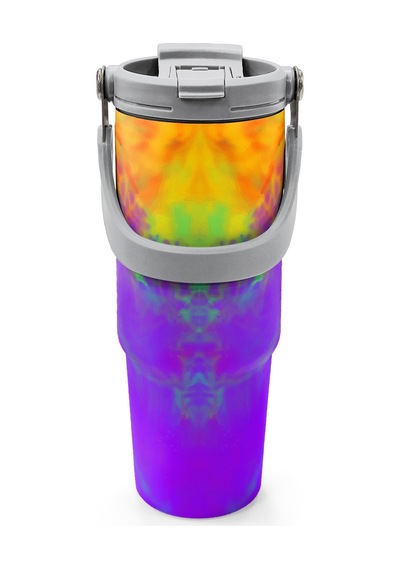 Coral High Renkli Desenli Pipetli Ve Direkt İçim Çelik Termos 900 Ml 38738 Mor