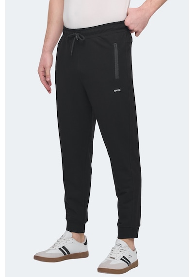 Slazenger Ofer In Erkek Fermuar Cepli Siyah Eşofman Altı Siyah