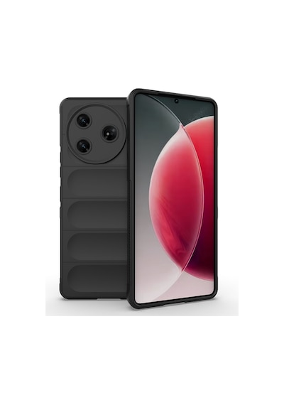 Tecno Camon 30 Pro 5g Kılıf Esnek Tpu Oyuklu Arka Yüzey Tasarımlı Zore Etnik Silikon Kapak Siyah
