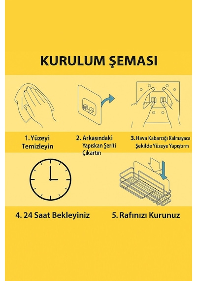 10 Adet 7x7cm Yedek Süper Güçlü Yapışkanlı Askı, 20kg Banyo - Mutfak Raf Tutucu Sticker, Delmesiz Şe Diğer