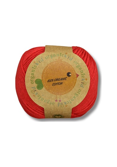 Organickid Organik Pamuk Amigurumi Punch 50 Gr El Örgü Ipi Kırmızı Çok Renkli