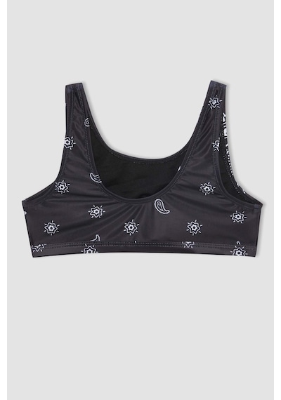 Defacto Kız Çocuk Desenli Bikini Takımı C0368A824SMBK27 Siyah