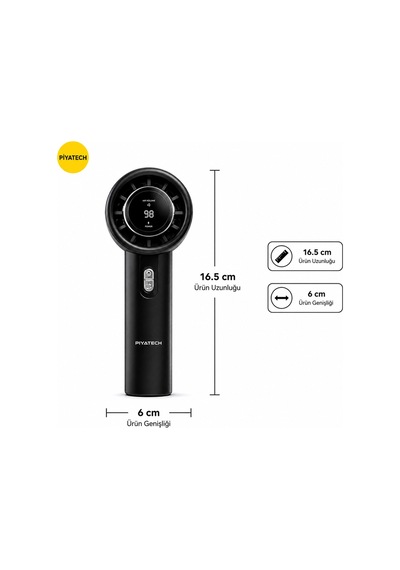 Dd5013 Dijital Göstergeli Ultra Yüksek Hızlı Mini El Fanı 100 Vites Ayarlı Taşınabilir Nesil Usb Vantilatör