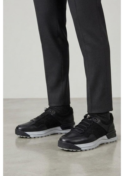 Pierre Cardin 90-348 Hakiki Deri Erkek Casual Günlük Ayakkabı Siyah