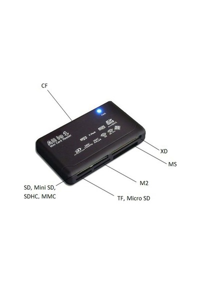 All İn One Çoklu Kart Okuyucu Compact Tf Micro Sd Mmc M2 Ms Xd Tf