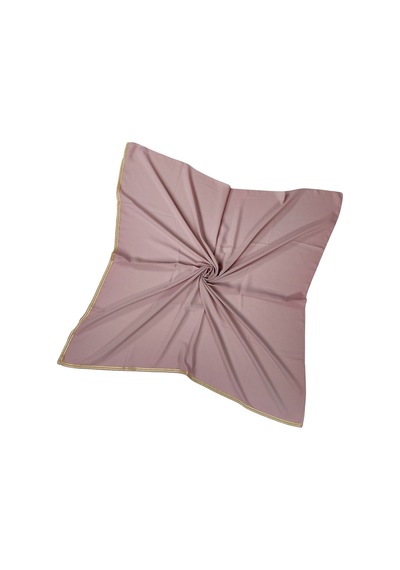 Mim Eşarp Enba Biyeli Medine İpeği Düz Renk Eşarp 100x100 Cm Şıklık Ve Konfor Gül Kurusu