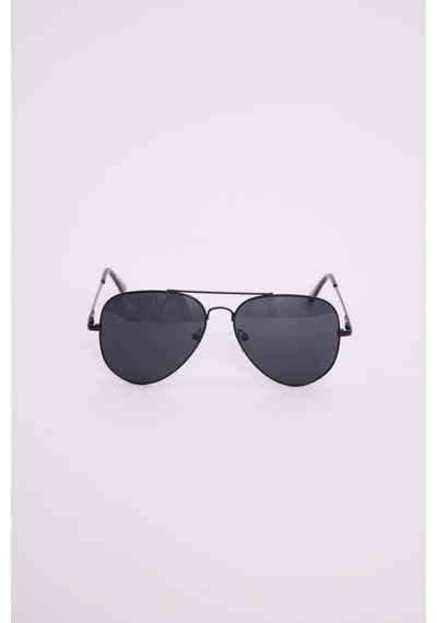 Unisex Oval Damla Model Çerçeveli Siyah Uv 400 Korumalı Güneş Gözlüğü-51231 Çok Renkli